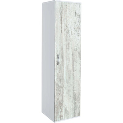 Bogdan Furniture G Еднокрилен гардероб Memo. bg, модел BM-Ava 1, бял гланц и кристал