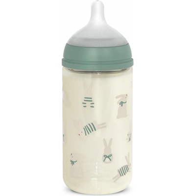 Suavinex Wonderland SX PRO +3 MF detská fľaša Green Rabbit 240 ml
