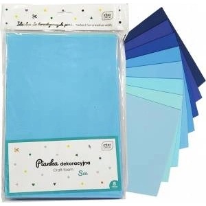 Interdruk Foam sheet Noster decorative foam SEA color: light blue 8 sheets (8pcs)