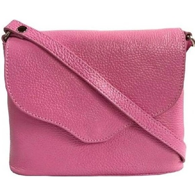 Vera Pelle dámská kožená crossbody kabelka 1661 D99/S.FUX růžová