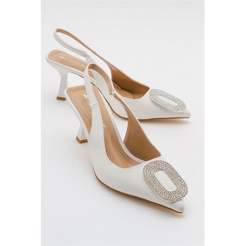 Image 1 of Moda Trend Дамски елегантни обувки с декоративни камъни - Бели #385496 (385496_Бяло)