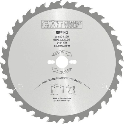 CMT C290 Pilový kotouč pro podélné řezy 300X3.2X35 Z24