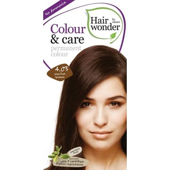 Hairwonder Colour & Care Bio prírodná dlouhotrvající farba na vlasy 4.03 Mocha Brown - mocca