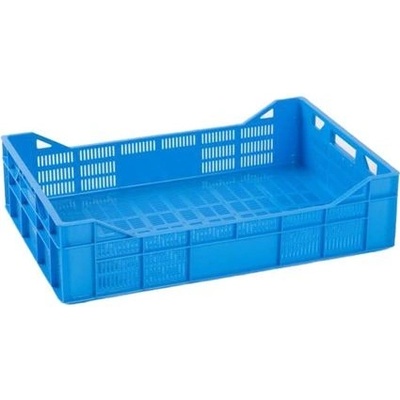 Přepravka na pečivo 600x400x200 perforovaná modrá