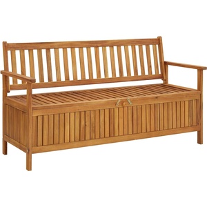 vidaXL Градинска пейка за съхранение, 148 cм, акация масив (310280)