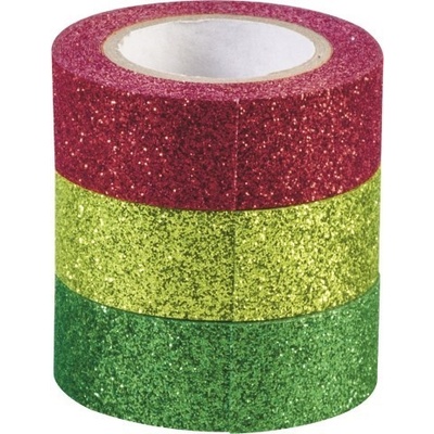 Knorr Dekoračná lepiaca páska glitter vianočná 3 ks