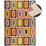 Flair Rugs Ръчно изработен вълнен килим 120x170 cm Retro Blocks - Flair Rugs (503119376500)