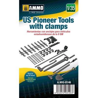 AMMO Mig US Pioneer Tools with clamps 1:35