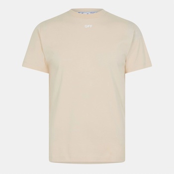OFF WHITE Тениска OFF WHITE Men's Brick Arrow Crew Neck Short Sleeve T-Shirt - Beige/White