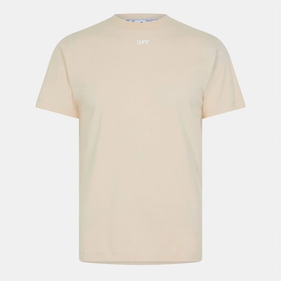 OFF WHITE Тениска OFF WHITE Men's Brick Arrow Crew Neck Short Sleeve T-Shirt - Beige/White