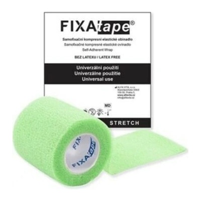 FIXAtape STRETCH Samofixačné elastické ovínadlo kompresné, fluorescentná zelená, 5cm x 450 cm 1 ks