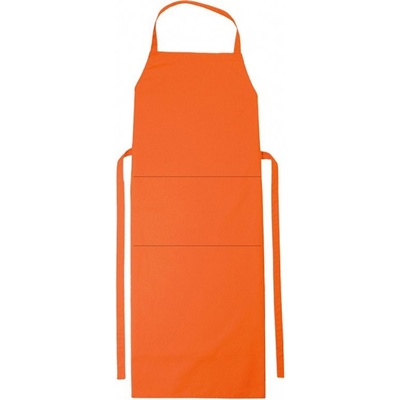 CG Workwear Zástěra Verona s laclem a kapsou 90x75 cm Oranžová CGW1146