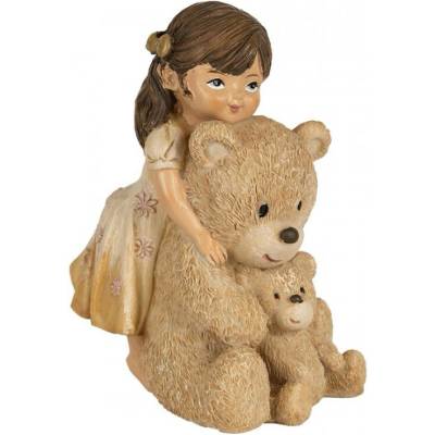 Figurka holčičky s velkým medvědem – 12 cm