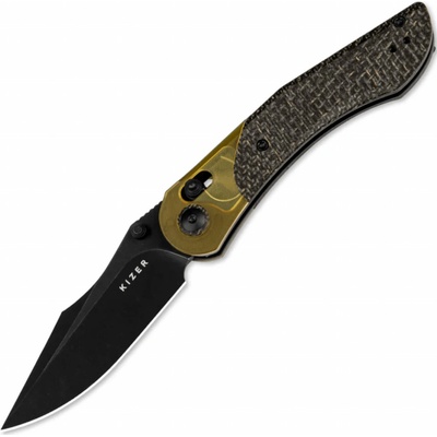 Kizer Clutch Lock Mini Mystic Paul Munko 154CM Burlap Micarta+PEI V3636C1