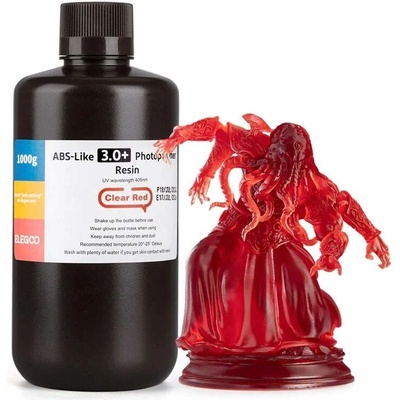ELEGOO ABS-Like 3.0 Plus Clear Red 1kg – Zboží Živě
