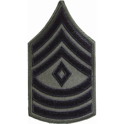 Nášivka: Hodnost US ARMY rukávová First Sergeant olivová | černá