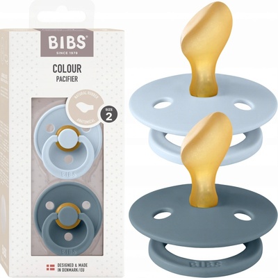 Bibs Colour anatomické cumlíky kaučuk 2ks Baby blue Petrol