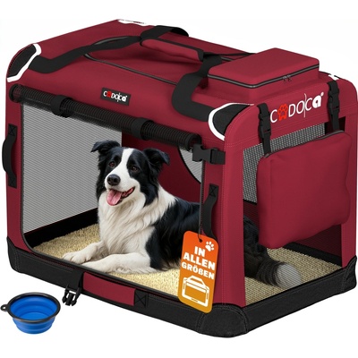 Cadoca 109437 Přepravní taška pro psy a kočky ELI 70 x 52 x 52 cm červená