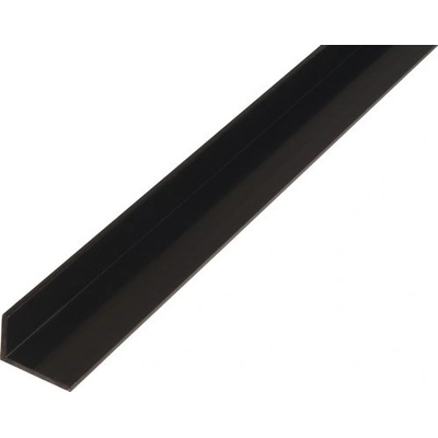 Alberts L profil PVC čierny 20x10x1,5 mm 2 m