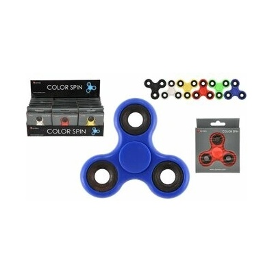 Teddies Fidget Spinner kov/plast 6 barev v krabičce 9x11cm 24ks v boxu