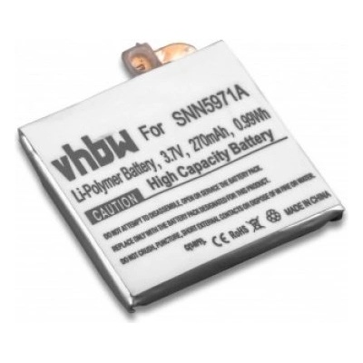 VHBW Батерия за Motorola Moto 360 2nd Generation 42 mm, 270 mAh (800117816)