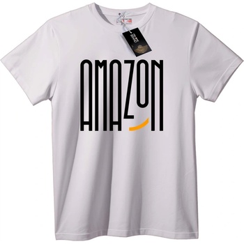 NOONEBRAND Тениска Amazon Лого - 7XL, White