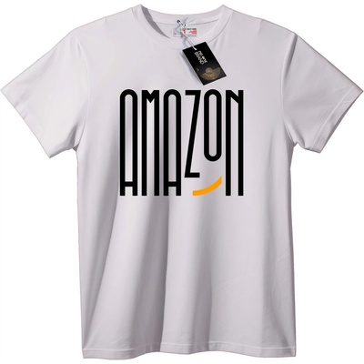 NOONEBRAND Тениска Amazon Лого - 7XL, White