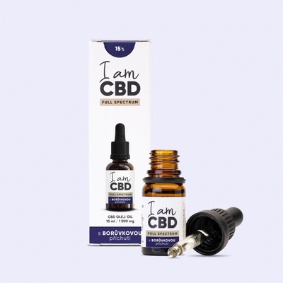 I am CBD Full Spectrum CBD olej 15% borůvka 10 ml