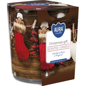 BISPOL Ароматна свещ в чаша Bispol Aura - Christmas Gift, 100 g (sn72s-07)