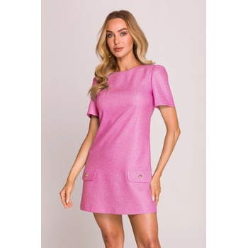 MOE Mini trapézové šaty M855 fuchsia