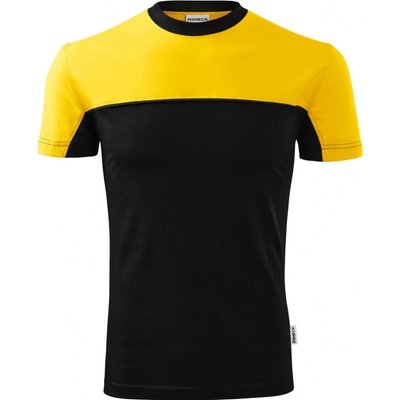 Malfini Colormix 109 multi unisex tričko žltá/čierna