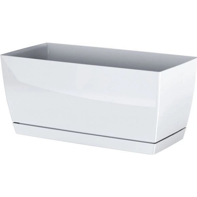 Prosperplast Truhlík KUBA s miskou biely, 29 cm