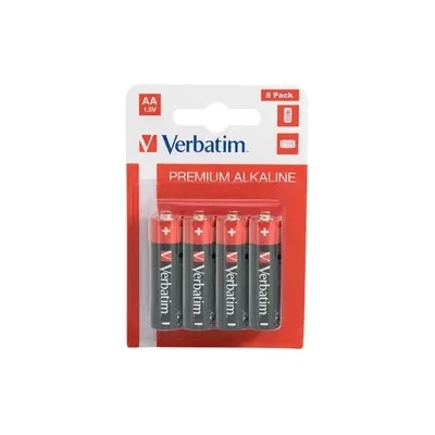 Verbatim Батерия, Verbatim ALKALINE BATTERY AA 8 PACK (HANGCARD) (49503)