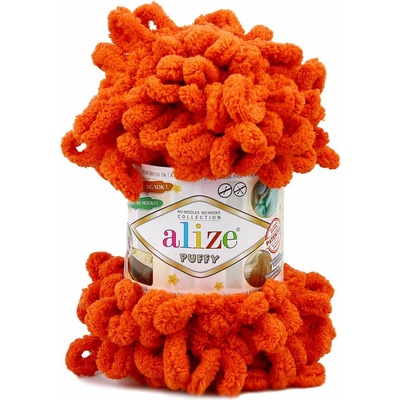 Alize příze Puffy 06 sytá oranžová