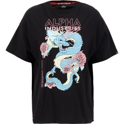 Alpha Industries Тениска 'Dragon' черно, размер M