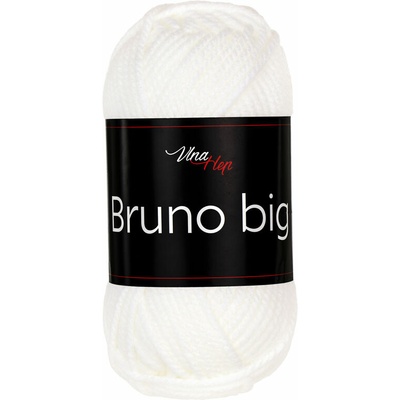 Vlna-hep Bruno big - akryl - objemná příze pro rychlé tvoření (klubko 200g) Bruno big: 402 Bílá