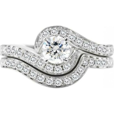 Eppi Elegantní zásnubní set posetý diamanty Dyani RE31629