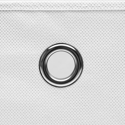 vidaXL Úložné boxy 4 ks netkaná textilie 28 x 28 x 28 cm bílé