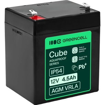 Green Cell Cube AGM VRLA IP54 Baterie 12V 4.5Ah