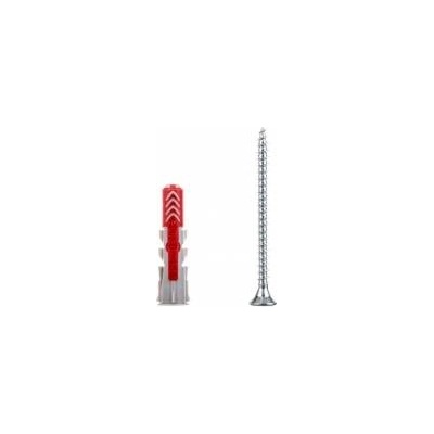 Fischer Dübel DUOPOWER 8x40 S LD (hellgrau/rot, 50 Stück, mit Schraube)