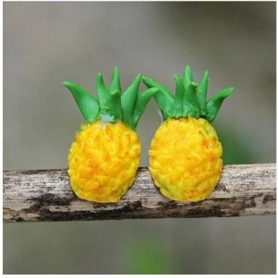 CircusMind náušnice pecky Fimo ananas S5040