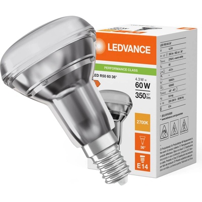 LEDVANCE Osram LED R50 60 36d P 4.3W 827 E14