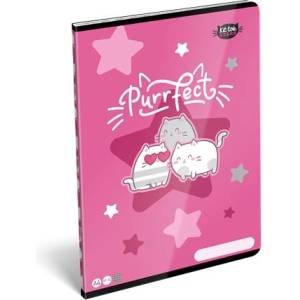 LIZZY Тетрадка, с телбод, A4, обикновена, 32 листа LIZZYSULI, "Kit tok Stars Purrfect" 7500166001 (7500166001)