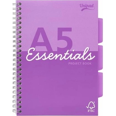 PUKKA PAD Špirálový zošit A5 linajkový Unipad Essentials Project Book mix