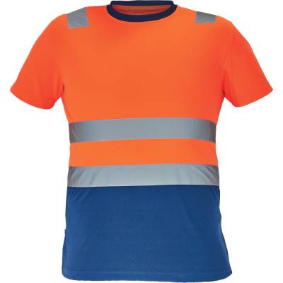 Cerva MONZON HV Pánské tričko oranžové / navy S