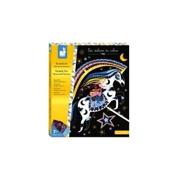 Janod Vyškrabávací obrázky Kone a jednorožcovi