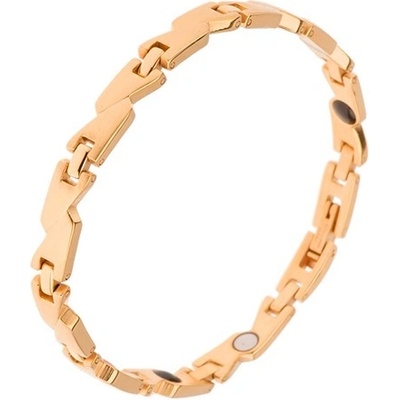 Šperky eshop magnetický ocelový zlaté barvy matné články a lesklé spoje SP32.29