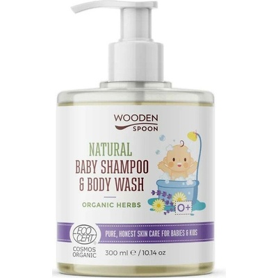 WoodenSpoon Děts.sprch.gel šampon 2v1 byliny 300 ml