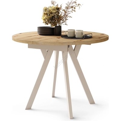 Mazzoni Трапезна маса ARTUR дъб artisan/бежова (MZ0100)