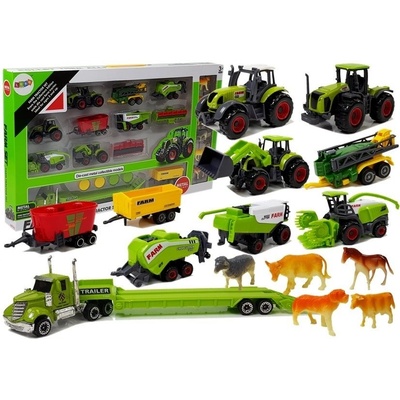 Lean Toys Sada poľnohospodárskych vozidiel s figúrkami zvierat